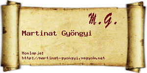 Martinat Gyöngyi névjegykártya
