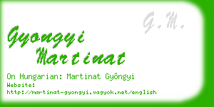 gyongyi martinat business card
